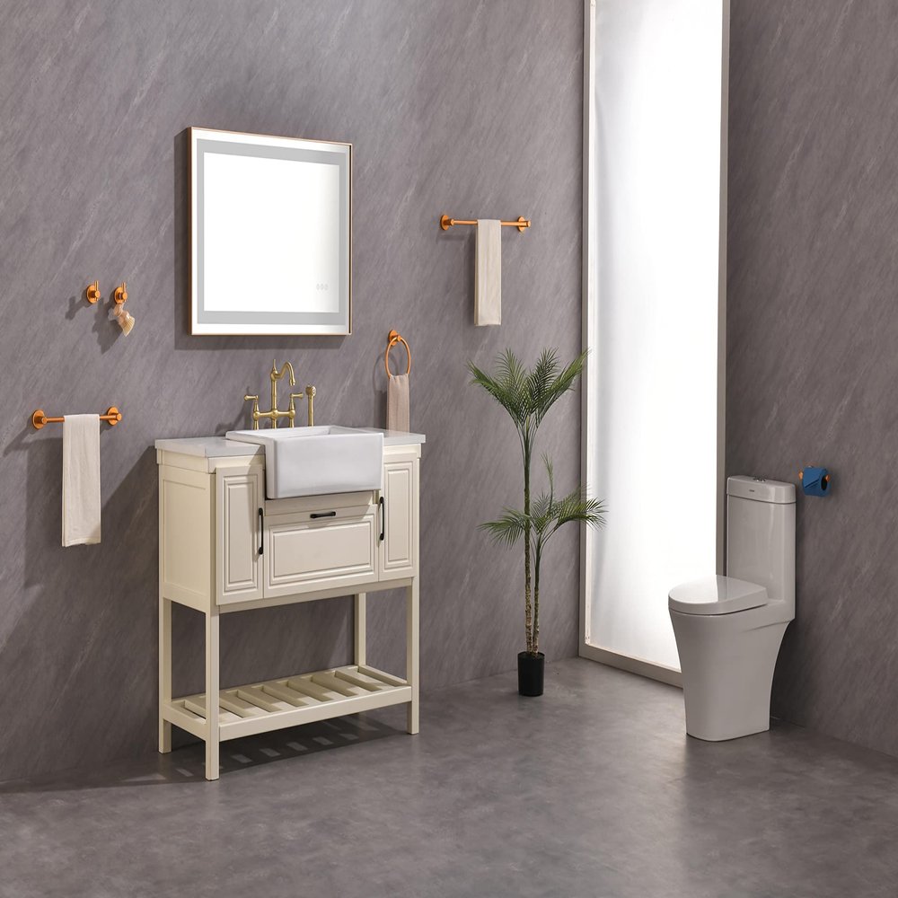 36 * 24 LED Lighted Bathroom Wall Mounted Mirror with High Lumen+Anti-Fog Separately Control