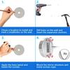 8 Inch LED Wall Mount Two-Sided Magnifying Makeup Vanity Mirror 12 Inch Extension Chrome Finish 1X/3X Magnification Plug 360 Degree Rotation Waterproof Button Shaving Mirror view 2