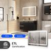 28*36 LED Lighted Bathroom Wall Mounted Mirror with High Lumen+Anti-Fog Separately Control+Dimmer Function view 2