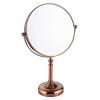 Washcadg 8 Inch Tabletop Makeup Mirror, Double Side Rotation Magnification Cosmetic Mirror, Men's HD Shaving Mirror, Vanity Mirror for Beauty Salon, Standing Countertop Mirror,Rosegold,7X view 1