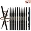12Pcs Waterproof Brown Eyebrow Pencil Set, Professional Brow Micro Eyebrow Retractable Pencil, Ultra Fine Long Lasting for Perfect Eye Liner Brows Women Eye Makeup Shaping & Filling Brow Gel Pen- 03 view 1
