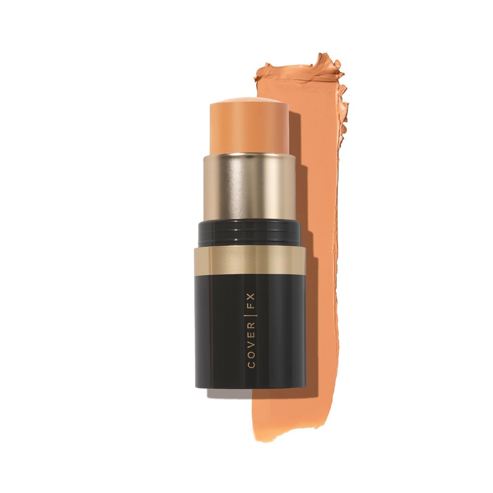 Cover FX Correct Stick Peach Color Corrector Concealer - Bourbon: Neutralize Darkness & Discoloration (Deep to Rich Skin Tones) - Creamy Lightweight Full Coverage