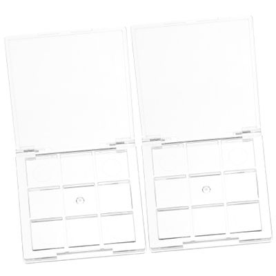 Ipetboom 2pcs Empty Eyeshadow Cases Multisection Palette for Eye Highlighter Makeup Organizing