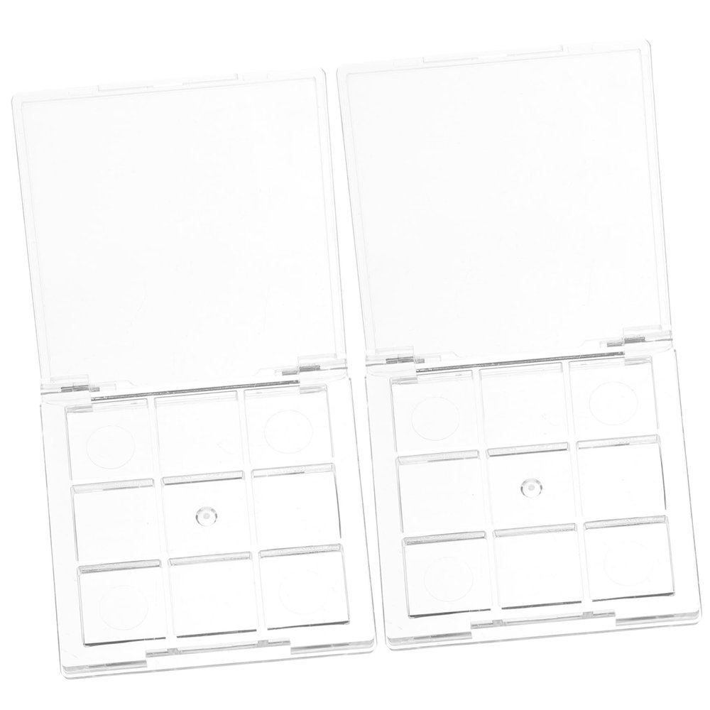 Ipetboom 2pcs Empty Eyeshadow Cases Multisection Palette for Eye Highlighter Makeup Organizing