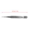 KODASW Eyelash Extension Tweezers Straight and Curved Tip Stainless Steel Tweezers Nippers Lash Tweezers for Stick Drill Tool Silver stainless steel, 10.5cm view 3