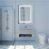 32x24inch Glossy Brushed Silver 3000-6000K LED Bathroom Mirror With Lights,Anti-Fog Dimmable Lighted Wall Mounted Vanity Mirror Master Bath Modern Makeup(Only mirrors, not cabinets)Horizontal&Vertical view 2