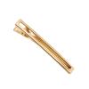 6 Pcs 3 Inch Hollow Metal Spike Alligator Duck Bill Hair Clips Metallic Duckbill Hair Barrettes Chic Hair Clips for Styling Long Hair (Rectangle Gold) view 3
