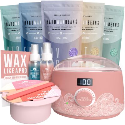 Tress Wellness Dusty Pink Wax Warmer Kit with Pink Wax Melting Bowl