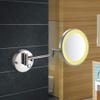 8 inch LED Light Wall Mount Vanity Makeup Mirrors Double Sided Touch Base Switch Magnifying Bathroom Shaving Adjustable Arms Cosmetic Mirror view 2