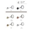 8 inch LED Light Wall Mount Vanity Makeup Mirrors Double Sided Touch Base Switch Magnifying Bathroom Shaving Adjustable Arms Cosmetic Mirror view 4