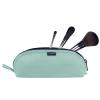 Gloppie Travel Makeup Brush Holder - Small Makeup Bag Compact Cosmetic Bag, Portable Cosmetic Pouch for Organizing Brushes On-the-go, Mint Blossom Green view 1