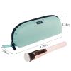 Gloppie Travel Makeup Brush Holder - Small Makeup Bag Compact Cosmetic Bag, Portable Cosmetic Pouch for Organizing Brushes On-the-go, Mint Blossom Green view 4