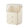 Almencla Makeup Storage Organizer, Cosmetics Display Case with Transparent Cover, Bedroom Vanity Desk, White 3 layers view 1