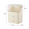 Almencla Makeup Storage Organizer, Cosmetics Display Case with Transparent Cover, Bedroom Vanity Desk, White 3 layers view 3