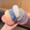 CHRISK Fluffy Warm Winter Elastic Hair Band Scrunchies Large Intestine Hair Ring Women Girls Plush Hair Rope Hairwear Hair Band (Color : Grey-8PCS) view 2