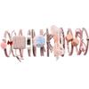 12Pcs/Set Pearl Hair Ties for Women Cute Bows Flowers Elastic Hairband Girls Breves Sets Rubber Hair Rope Rings Ponytail (Color : E) view 3