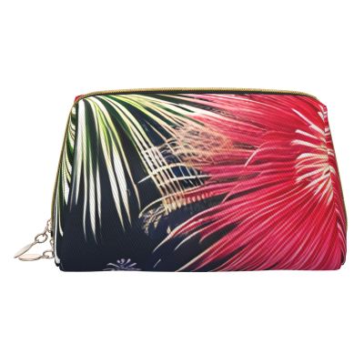AthuAh Splendid Fireworks Portable Cosmetic Bag, Travel Cosmetic Bag, Unisex, Zipper Closure, Suitable For Daily Use