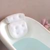 3D Mesh Bath Pillow - Soft White Bathtub Cushion for Back & Neck Support - Suction Cups Spa Tub Rest Pillow view 4