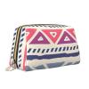 AthuAh Plain Geometric Floral Pattern Portable Cosmetic Bag, Travel Cosmetic Bag, Unisex, Zipper Closure, Suitable For Daily Use view 2