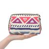 AthuAh Plain Geometric Floral Pattern Portable Cosmetic Bag, Travel Cosmetic Bag, Unisex, Zipper Closure, Suitable For Daily Use view 4