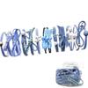12Pcs/Set Pearl Hair Ties for Women Cute Bows Flowers Elastic Hairband Girls Breves Sets Rubber Hair Rope Rings Ponytail (Color : A) view 1