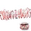12Pcs/Set Pearl Hair Ties for Women Cute Bows Flowers Elastic Hairband Girls Breves Sets Rubber Hair Rope Rings Ponytail (Color : A) view 4