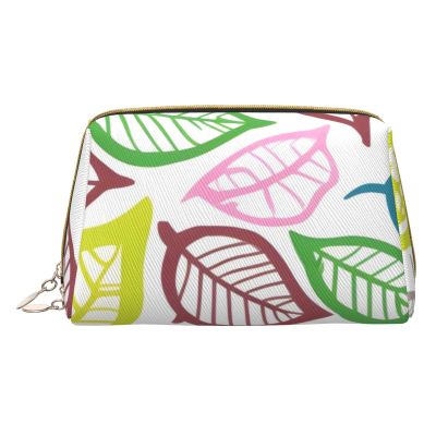 AthuAh Leaf Lines Portable Cosmetic Bag, *Travel Cosmetic Bag, Unisex, Zipper Closure, Suitable For Daily Use