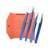 Amber Lash Tweezers and Faux Leather Case for Eylash Extension Professionals, 4 Diffrent Shaped Tweezers Set for Lash Extension view 1