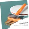 minkissy 2pcs Comb Hair Remover Tool Ergonomic Hair Brush Cleaner Cleaning Accessory Orange and Dark Green view 2