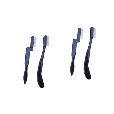 minkissy 4pcs Elegant Eyebrow Brush Tooth Stainless Steel Eyebrow Comb for Lash Grooming Compact and Portable