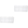 2 Pcs Acrylic Storage Tube Makeup Organizer Cosmetic Brush Holder Makeup Brush Holder Stationery Holder Cosmetic Storage Container Lipstick Storage Case Stationery Storage Bucket view 1