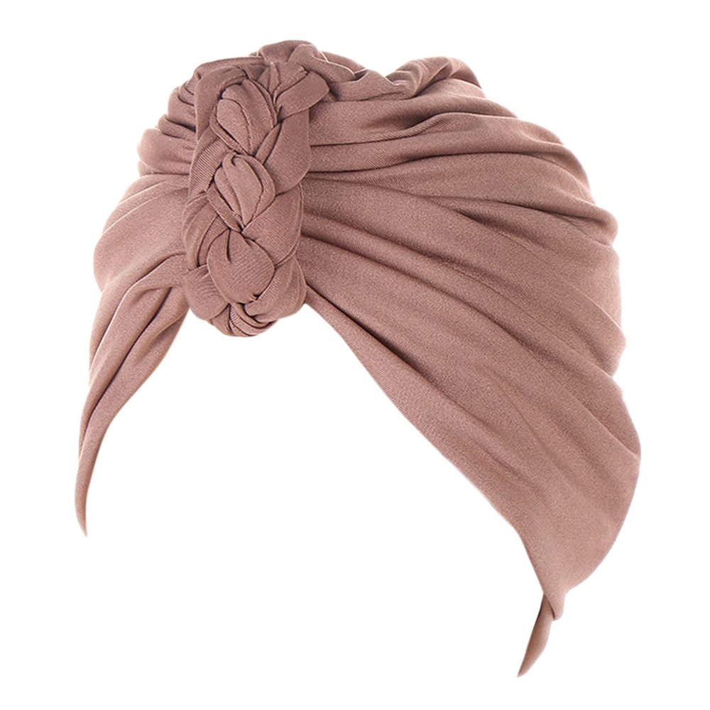 Womens Turban Flower Knot Pre-Tied Bonnet Beanie Cap Headwrap Women Head Wrap Sleeping Cap Headwrap (A, One Size)