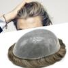 Toupee Hair Replacement For Mens Toupee Real Human Hair Piece Toupee Hair System Men Hairpieces Full Poly Protesis Capilar Para Hombre 8''X10'' #1710#17 Dark Ash Blonde+10% Grey view 1