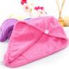 Xzeit Microfiber Towel for Wet Hair, Super Absorbent Tangled Bandana, Women's Fast Hair-Drying Cap, with Button, Long and Thick Hair Anti-curl view 3