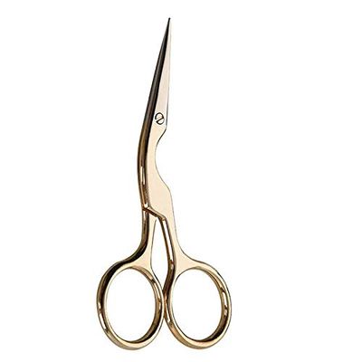 Scissors 1 Piece of 9.4cm Mini Scissors Extra Small Stainless Steel Embroidery Scissors Beard Trimming Portable Beard Scissors for Men (Color : Gold) (Gold)