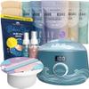 Tress Wellness Blue Warmer Kit with White Wax Metling Bowl and Bikini Wax view 1