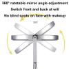Washcadg Chrome Tabletop Rotation Makeup Mirror, 1X and 2X Magnification Cosmetic Mirror, Removable Standing Hd Shaving Mirror, Exhibit Beauty Mirror for Countertop,C,8 Inch view 3