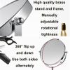 Washcadg Chrome Tabletop Rotation Makeup Mirror, 1X and 2X Magnification Cosmetic Mirror, Removable Standing Hd Shaving Mirror, Exhibit Beauty Mirror for Countertop,C,8 Inch view 4