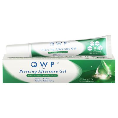 QWP Ear Piercing Cleaner | Piercing Bump Treatment | Piercing Cleaner | Piercing Aftercare | Piercing Bump Solution | Piercing Aftercare Gel for Ear, Nose, Belly and Body Piercings - 25ml