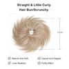 DAYCEN Messy Straight Hair Bun, Synthetic Buns Hair Extension, Hair Scrunchy Elastic Hair Pieces For Women And Children (Light Gray) view 3