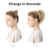 DAYCEN Messy Straight Hair Bun, Synthetic Buns Hair Extension, Hair Scrunchy Elastic Hair Pieces For Women And Children (Light Gray) view 4