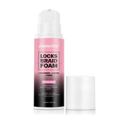 immetee Braid Foam with Extra Hold, High Shine and Moisture for Twists, Locks. 150ml