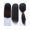 14 * 16 Black Human Hair Middle Part Long Air Bangs for White Hair with Thinning Hair Four Clips Clip in Hair Toppers for Woman Hair Loss Hairpiece (Natural black,40CM/16inch With Bangs) view 3