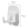 Linkidea 2 Pack Self-Adhesive Razor Holder Hook, Shower Razor Holder Storage for Bathroom, Compatible with Vikings Blade The Chieftain, Merkur Classic MK-23C (White) view 2