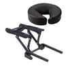 Master Massage ED-Deluxe Universal Face Cradle with Cushion for Massage Table-Salon Bed Headrest Cradle-6 Way Adjustable Face Pillow Cushion Support (Black Standard) view 1