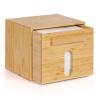 Disposable Face Towel Holder Bamboo Storage Box, Facial Towels Container Box with Drawer, Clean Towel XL Organizer for Bathroom(Excluding Facial Towels) view 1