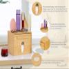 Disposable Face Towel Holder Bamboo Storage Box, Facial Towels Container Box with Drawer, Clean Towel XL Organizer for Bathroom(Excluding Facial Towels) view 4