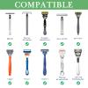 Linkidea 2 Pack Razor Holder with Self-Adhesive, Shower Hook for Razor, Bathroom Organizer for Shaver, Robe, Towel, Loofah, Compatible with Gillette Fusion 5 Power, Sensor 3(White) view 4