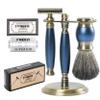 FREED Luxury Shaving Set for Men - Double Edge Safety Razor with alloy handle include 120 count Japanese 6cr13 Stainless Steel blade, It's the best gift for men, fathers,or birthdays view 1