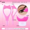 3 in 1 Mascara Shield 2Pcs Lash Tools Mascara Shield Applicator Guard Lash Buddy Silicone Eyeliner Stencils Beginners Friendly Makup Tool by JIMIRE (Plum) view 3